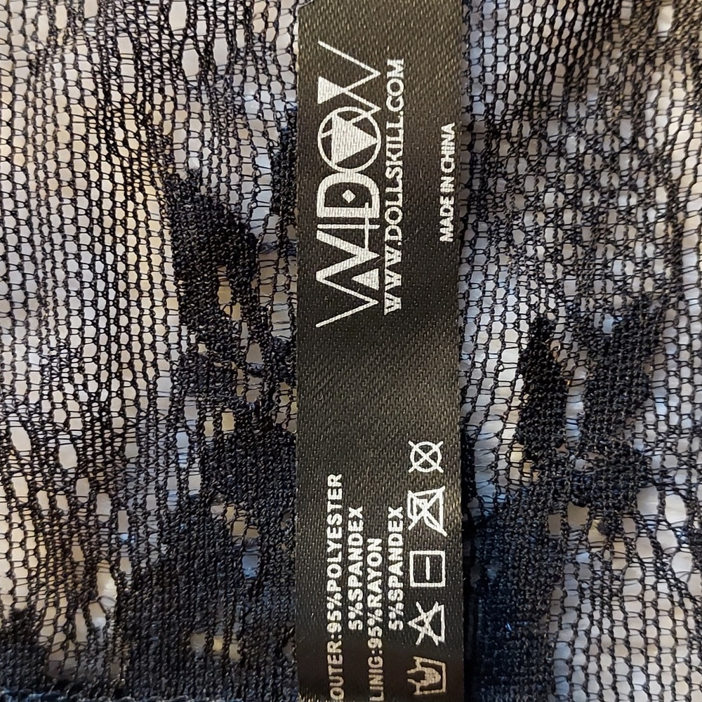 Dolls Kill Widow NWT Goth Whimsigoth Steampunk Coquette Festival Alt Lace Top L - Picture 9 of 10